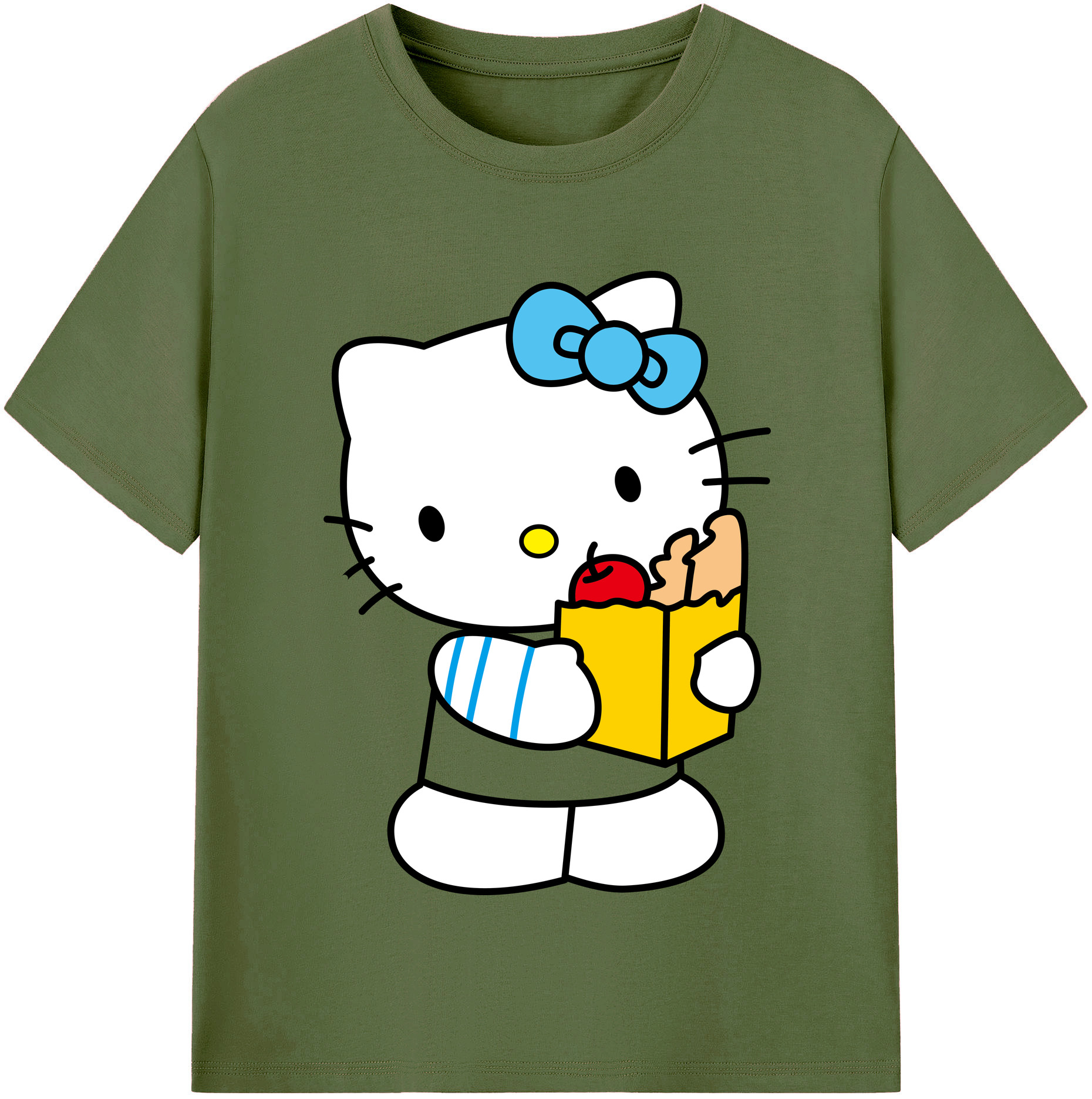 （画像用） Hello Kitty ハローキティ 綿100％半袖Tシャツ（フロントプリント）